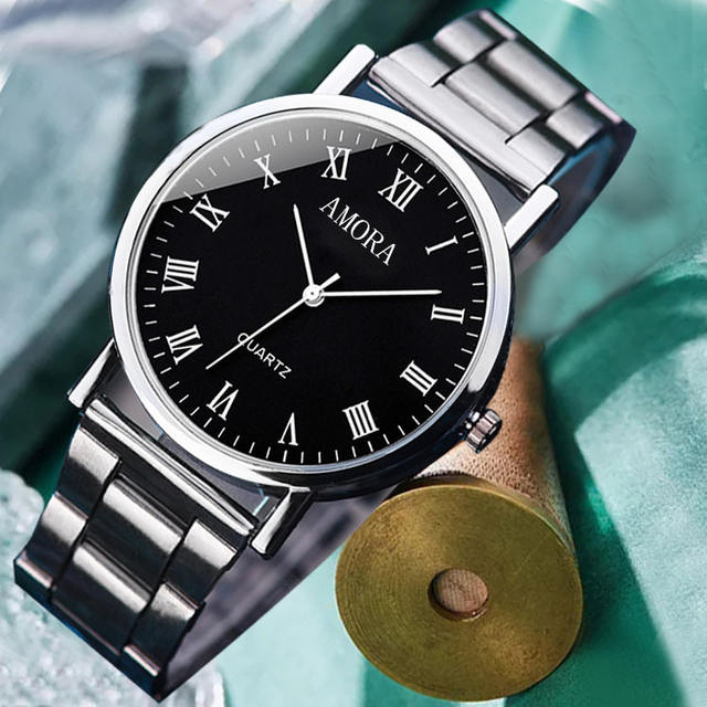 Xiangshiman AMROA in stock wholesale watch men's automatic non-waterproof middle-aged Korean quartz non-mechanical watch detail 11