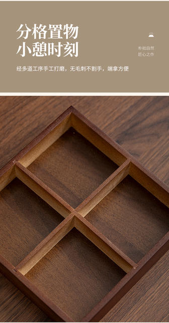 New Household Nut Pastry Storage Tray Tea Snack Tray Tea Brewing Snack Platter Snack Fruit Tray Storage Grid detail 9