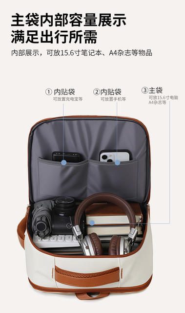 Large-Capacity Casual Backpack for Men and Women, Expandable Large-Capacity Computer Bag, Business Backpack for Men, Short-Distance Business Trips detail 11