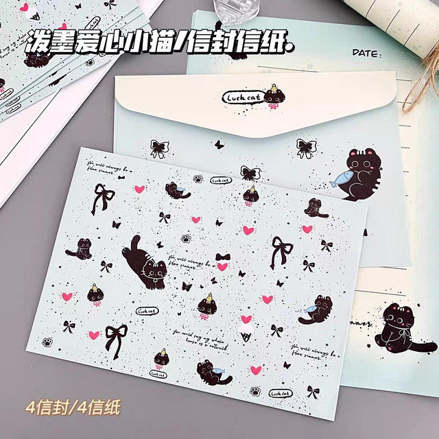 A Wide Variety of Styles of Envelopes and Stationery, High-Looking Graffiti, Cute and Creative Cartoons, Handwritten Rituals, Romantic Commemorative Stationery detail 6