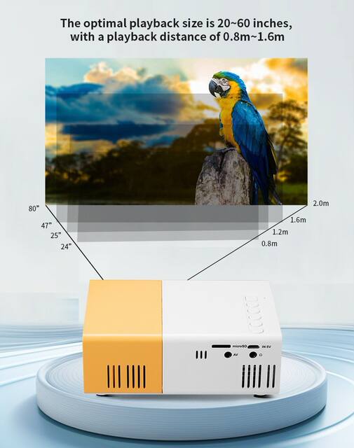 Cross-Border Hot-Selling Vs Yg300 Projector, Wired Screen Mirroring for Mobile Phones, Wireless Entertainment for Children, Home-Use Mobile Projector detail 9