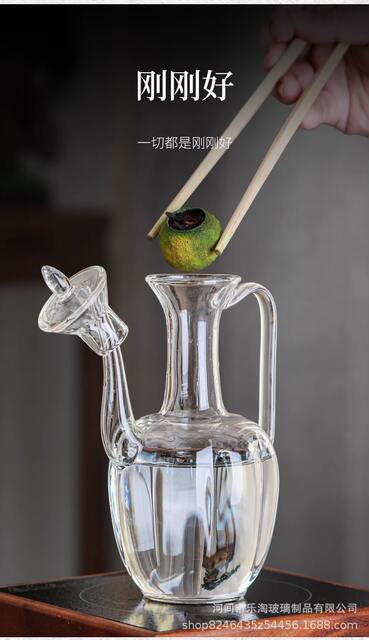 Transparent Imitation Song Pot Glass Imperial Concubine Pot High Borosilicate Glass Green Teapot Electric Ceramic Stove Tea Boiling Xiaoqing Orange Teapot detail 9