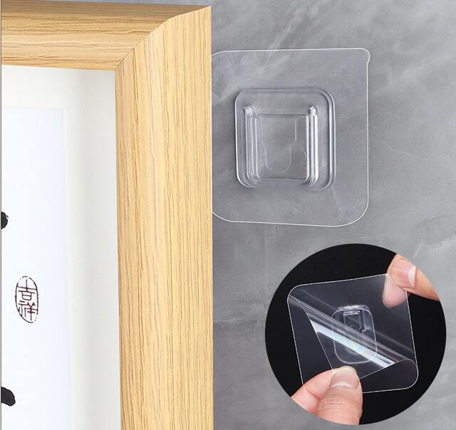 No Punching Hook Fixed Strong Multi-Functional Household Thickeneded Patch Acrylic Buckle Traceless Sticker Storage Rack detail 7