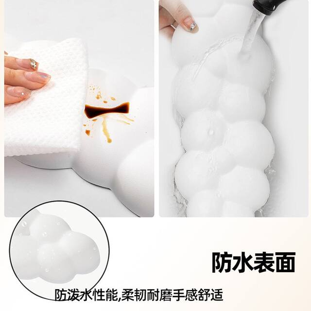 Cross-Border Silicone Mouse Pad, Solid Color Mat, Keyboard Wrist Rest, Integrated Leather Cloud Hand Pillow, Waterproof Mouse Pad detail 10