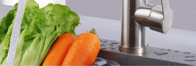 Stainless Steel Kitchen Faucet with Hot and Cold Water, Household Two-In-One Sink, Single Cold Water Sink, Thickened for Washing Dishes detail 3