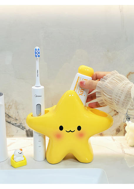 Cartoon Star Electric Toothbrush Holder Home Bathroom Bathroom Cute Creative Toothbrush Storage Rack Toothpaste Storage Rack detail 8
