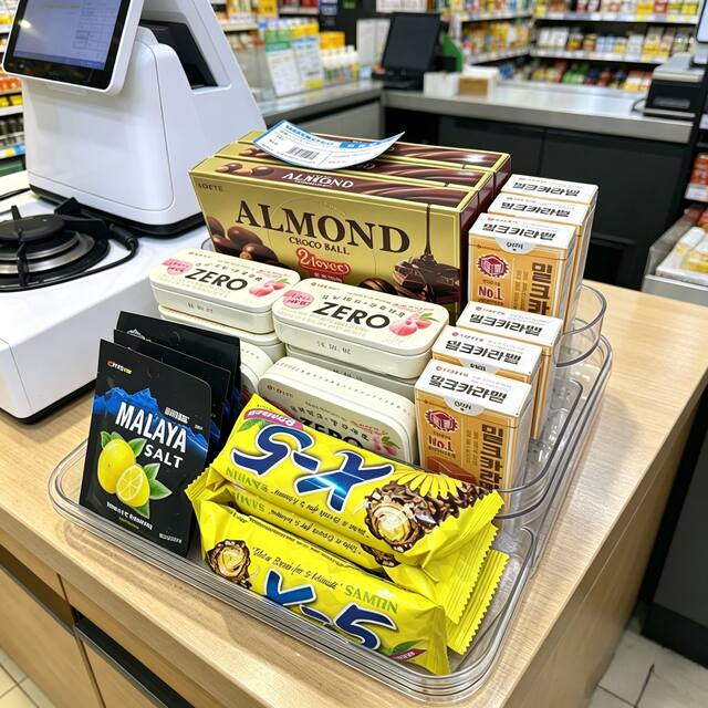 Convenience Store Desktop Storage Box Supermarket Tiered Cigarette Display Rack Chewing Gum Acrylic Transparent Shelf detail 5