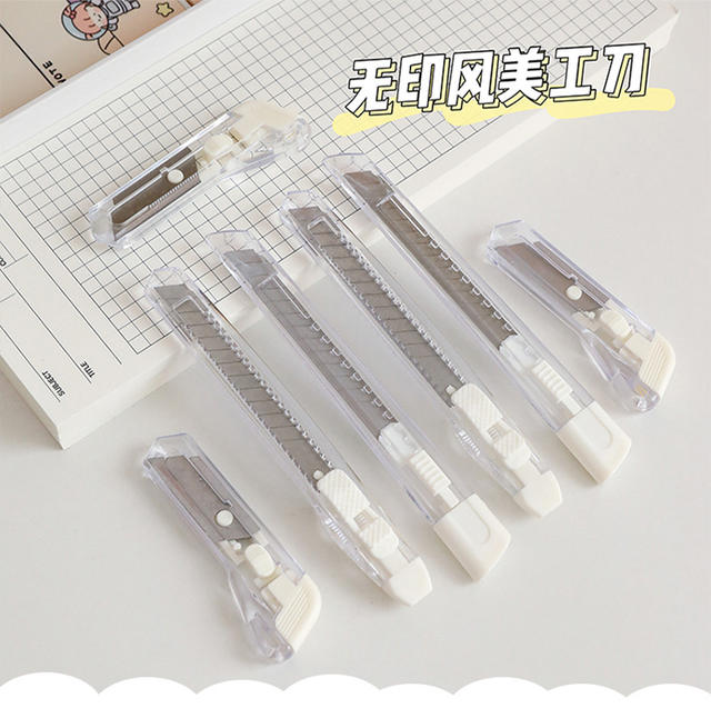 Ins Unprinted Style Simple Utility Knife Mini Small Express Delivery Box Opening Small Blade Student Handmade Knife Paper Cutter detail 1