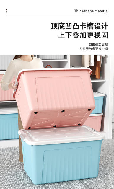 One-Piece Wholesale Household Clothing Storage Box with Lid, Large Storage Box, Toy Storage Box, Wardrobe Storage and Organization Box detail 10