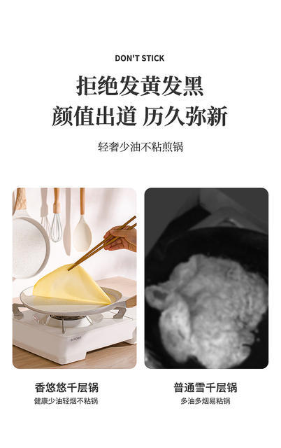 Special Frying Pan for Pancakes, Non-Stick Frying Pan, 24cm Pancake Pan, Dumpling Pan, Thin Pancake Pan, Suitable for Gas Stoves and Induction Cookers, for Home Use detail 9