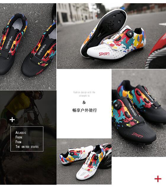 Cross-Border Factory Direct sales cycling lock shoes outdoor bicycle assist shoes casual road cycling shoes wholesale detail 10
