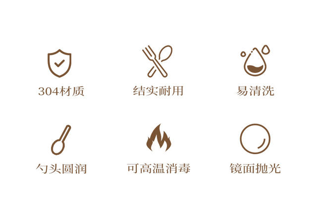 304 children's tableware suit stainless steel baby eating spoon children's tableware fork spoon fork detail 3