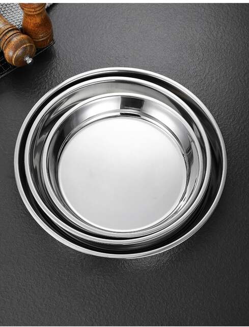 Food-Grade Stainless Steel Cake Steaming Tray, Water Chestnut Cake Mold, Household Kitchen Serving Tray, Thickened and Deepened Round Tray detail 10