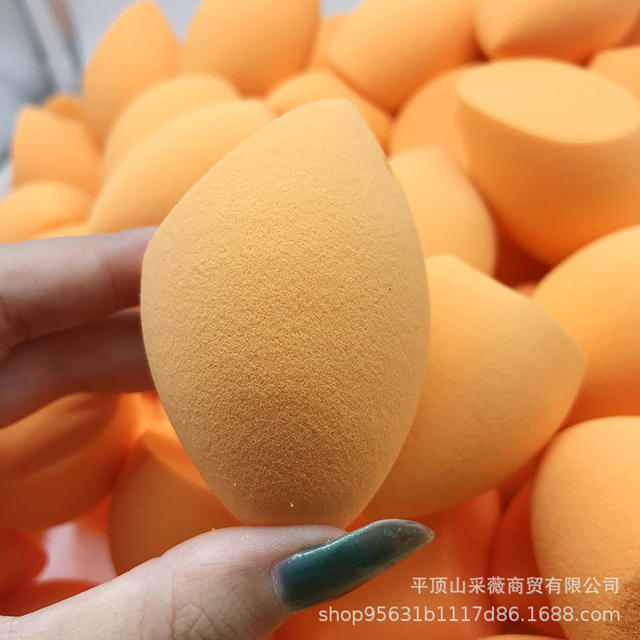R's t Orange Oblique Cut Beauty Egg Super Soft Non-Eating Powder Original Tail Goods Sponge Egg Defective Makeup Puff detail 6