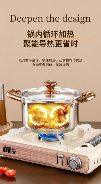 Cross-Border Stainless Steel Pot Set Hot Pot Special Pot Induction Cooker Soup Pot Gift Set Foreign Trade Pot Wholesale detail 8
