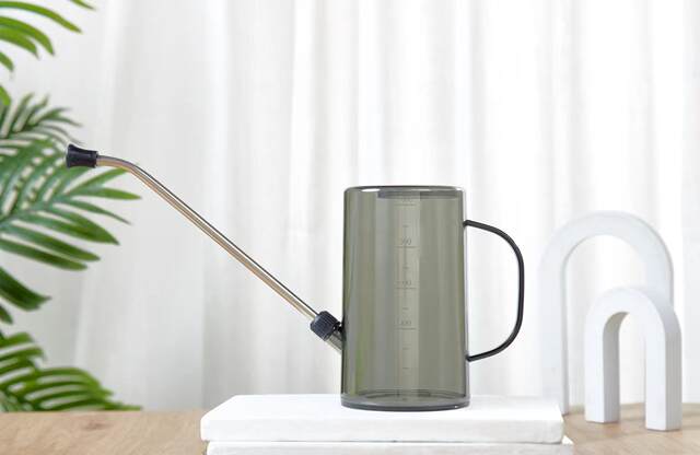 Stainless Steel Long-mouth Watering Kettle Transparent Scale Watering Kettle Household Gardening Water Watering Pot Potted Plant Tools