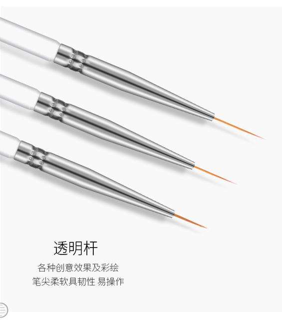 A·Her·N Nail Art Painting Pen Crystal Rod Line Drawing Pen Hook Line Brush Supplies Tool Strip Painting Bjd detail 2