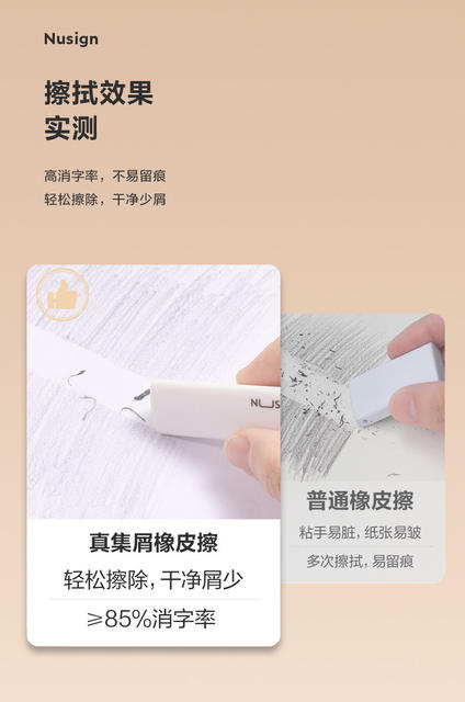 Deli Ns151 Phthalate-Free Eraser for Students, Large Size, Erases Cleanly and Leaves No Residue detail 6