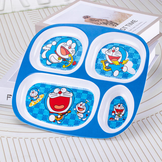 Children's Dinner Plate Separated Fruit Plate melamine Drop-resistant Tableware Set Cartoon Cute Kindergarten Baby Dining Plate detail 10