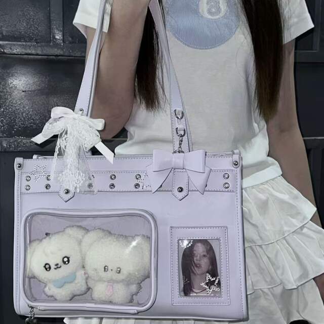 K-Pop Fan Hidden Compartment Bag for Concert, Small Snack Bag, Korean Style Single Shoulder Crossbody Backpack, New Model for Female Students detail 7