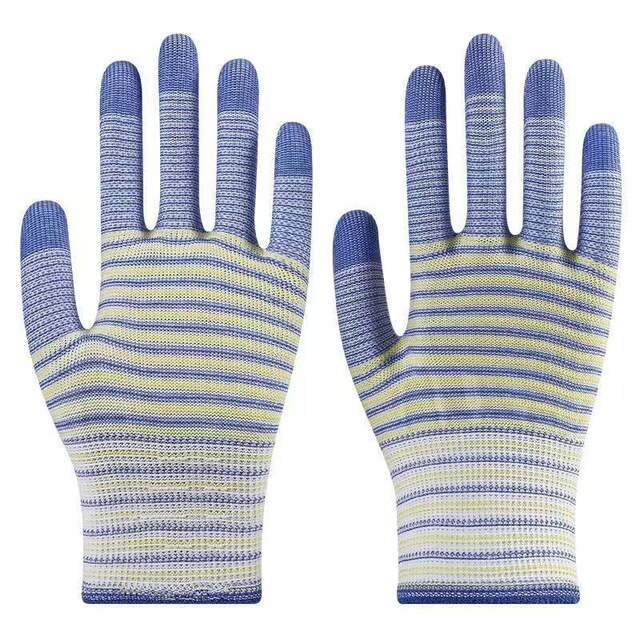 Zebra pattern nylon labor gloves light breathable wear-resistant line gloves light industrial hand protection manufacturers wholesale detail 10