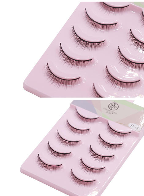 Menglu R-3 False Eyelashes for Women, Supernatural Short Hard Stems That Can Support Double Eyelids, Simulated Curls, Grafted for Novices detail 5