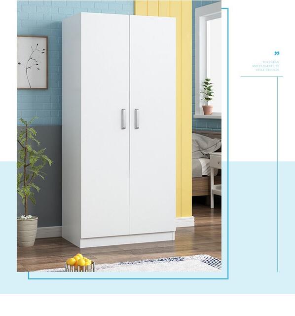 Simple Wooden Wardrobe for Home Use, Small Wooden Cabinet for Assembly, Storage Cabinet for Rental Housing, Solid Wood Furniture detail 7
