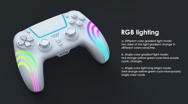 New Product Ps5 Bluetooth Controller Ps5Slim Game Controller with Colorful Lights Ps5 Wireless Controller detail 11