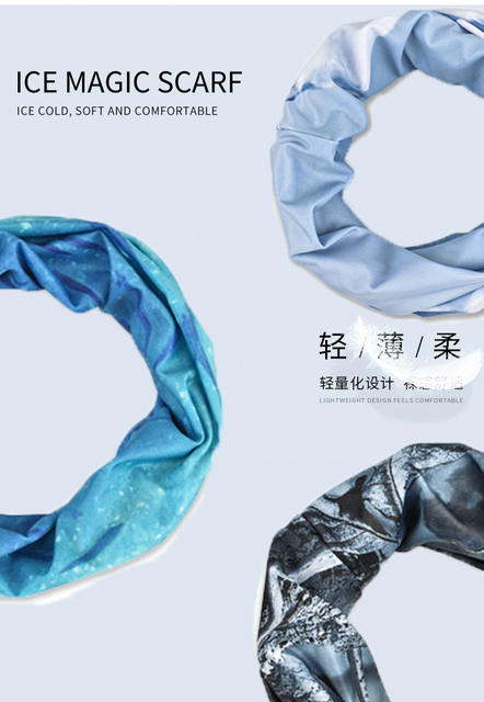 Ice Silk Mask Multifunctional Magic Headscarf Men's Riding Women's Sunshade Sunscreen Neck Sleeve Windproof Square Scarf Scarf Scarf detail 9