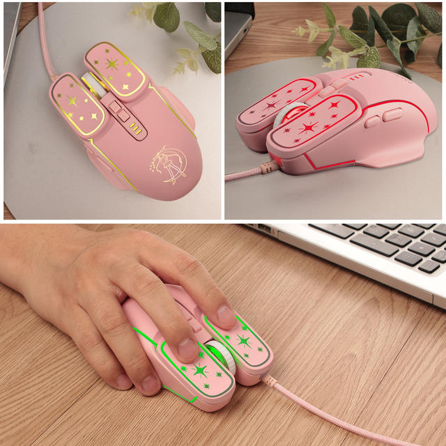 Star Moon Goddess Mouse 7200Dpi Gaming Mouse Rgb E-Sports Mouse detail 10