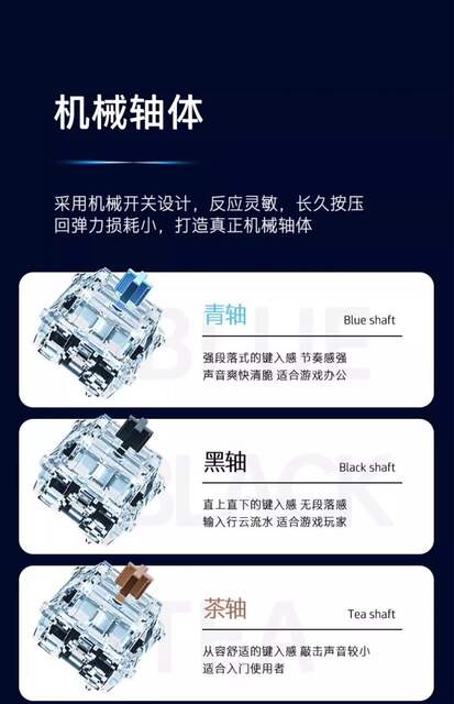 Hp Gk100F Mechanical Keyboard 104 Keys Wired Gaming Keyboard for Laptops and Desktops Lol Blue Switch detail 7