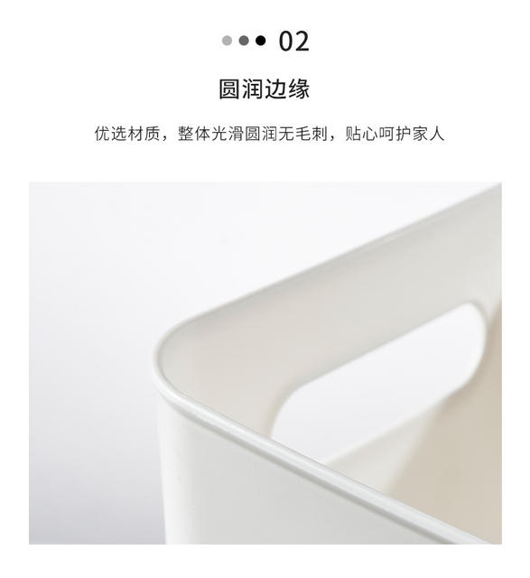 Miscellaneous Storage Box Desktop Cosmetics Organizer Dormitory Storage Kitchen Multifunctional Storage Basket Rectangular Pp Box detail 10