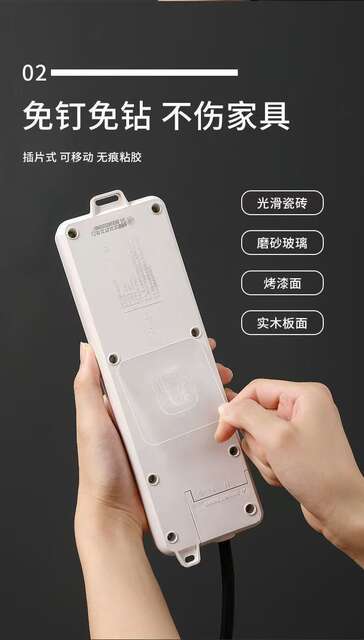 Double-Row Snap Hook Strong Adhesive Traceless Hook Clip Transparent No-Drill Sticky Hook Multifunctional Storage Rack Fixer detail 2