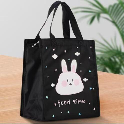 Lunch Box Bag Thermal Insulation Bag Thickened Large Rice Bag Aluminum Foil Canvas Vegetable Lunch Box Warm and Cold Work Tote Bag detail 11