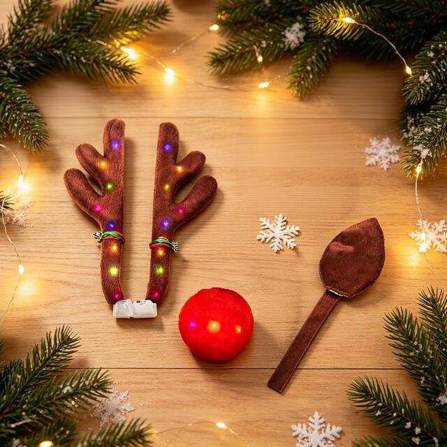 Christmas Car Roof Decoration Antlers Christmas Decorations Personalized Car Ornaments Car Show Event detail 2