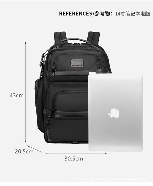 Alpha 3 Series Men's Business Ballistic Nylon Waterproof Computer Backpack Backpack Light Luxury detail 12