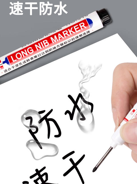 Long Head Marking Pen Woodworking Pen Long Marking Tile Site Bathroom Installation Special Purpose Deep Mouth Marking Oil Pen detail 11