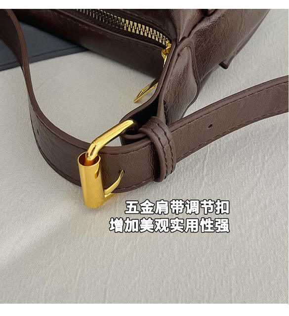 Fashionable and High-End New Versatile Casual Crossbody Dumpling Bag, Korean Style Soft Leather Texture Niche Casual Shoulder Underarm Bag detail 7