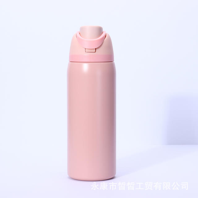 Cross-Border 304 Stainless Steel Thermos Cup, High Temperature Resistant, Anti-Fall Sports Water Bottle, Custom Large Capacity Portable Straw Water Cup detail 11