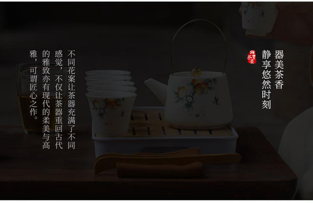 Travel Kung Fu Tea Set, Ceramic Teapot and Teacups, a Complete Set, Portable Outdoor Gift, Practical Gift for Clients detail 7