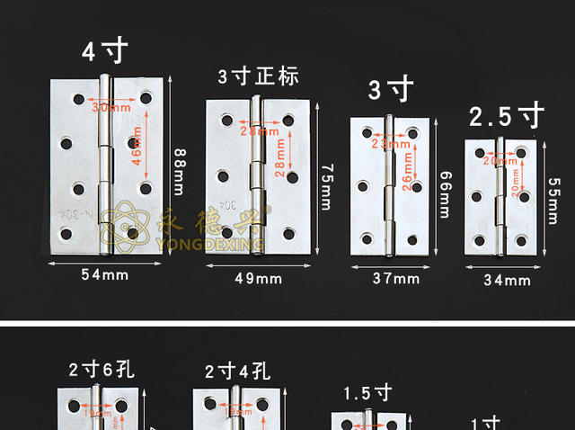 Stainless steel casement hinge door and window hinge 1 inch 1.5 inch 2 inch 3 inch 4 inch wooden box bag mini hinge hinge detail 7