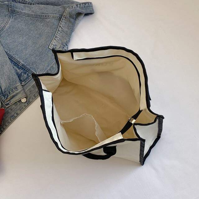 Canvas Big Bag 2024 New Tote Underarm Bag Fashion Commuter Handbag Large Capacity Outgoing Mummy Bag detail 5