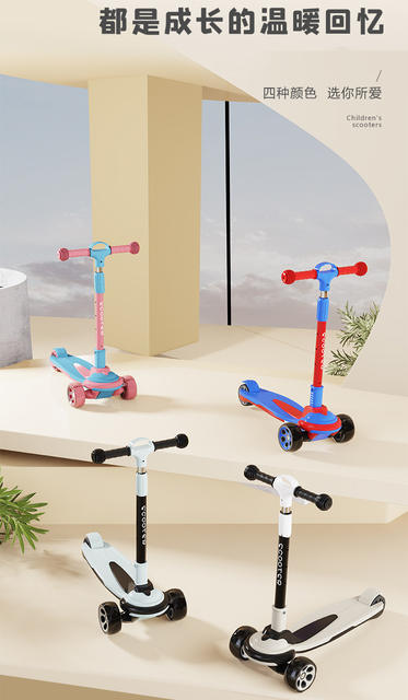 Scooter for Children and Teenagers Aged 6-12-18, Foldable Kick Scooter for Kids detail 3