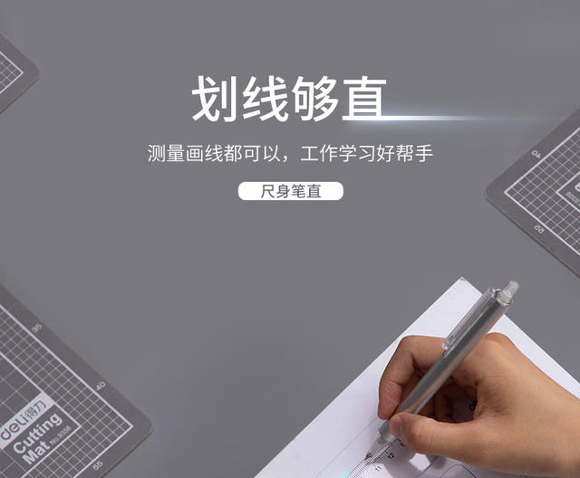 Deli 6240 Ruler 20/30/40/50/60cm Student Drawing Transparent Scale Plastic Ruler Stationery detail 9