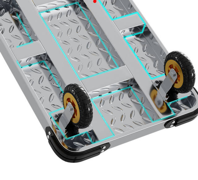 Steel Plate Trolley, Handcart, Moving Cart, Household, Movable, Foldable, Portable, Collapsible Handcart detail 9