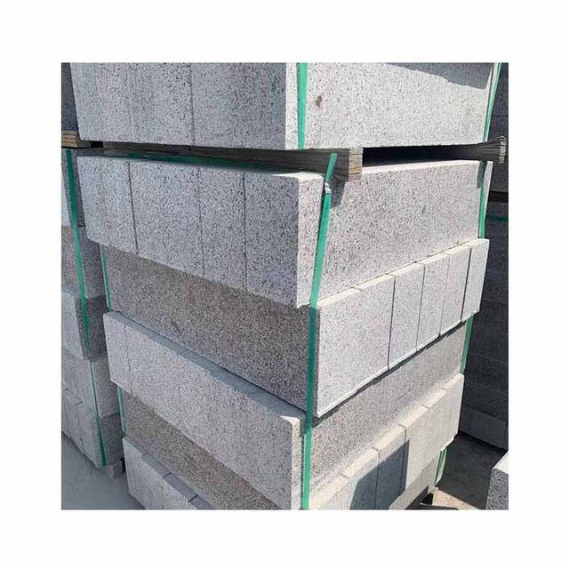 Curb Stone, Roadside Stone, Curbing Stone, Garden Edging Stone, Granite Stone, Granite Roadside Stone, Sesame Gray detail 11