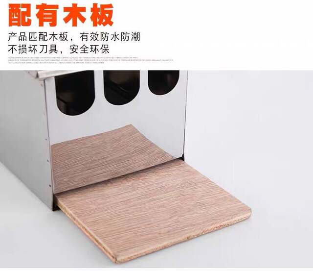 Knife holder kitchen with lid knife box stainless steel kitchen storage rack with lid knife box hotel large knife holder kitchen knife box commercial detail 6