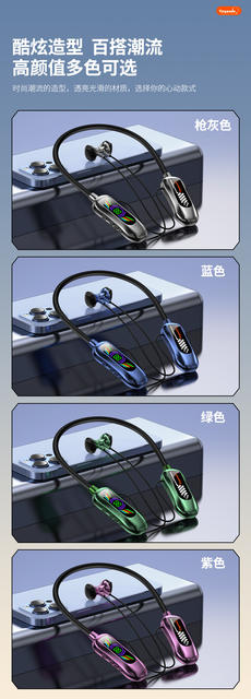 Cross-Border Popular Neckband Wireless Bluetooth Earphones with Large Capacity, Long Battery Life, High-Definition Calls, Sweat-Proof, Wholesale for Foreign Trade detail 10