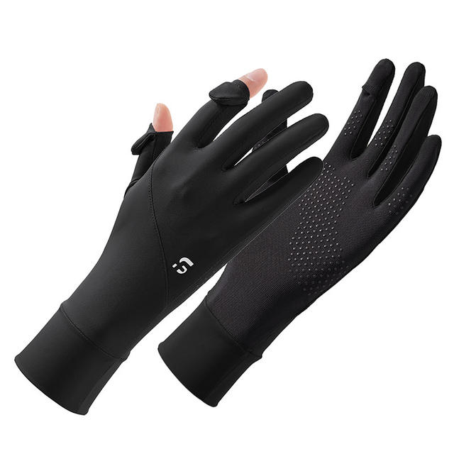 Sun Protection Gloves for Women, Summer Thin Style, Anti-Uv, Outdoor Cycling, Electric Bike Driving, Sunshade, Non-Slip, Fishing, Ice Silk