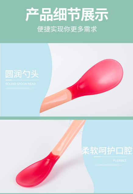 Doraemon cloth special offer soft head soup spoon baby temperature sensitive spoon Fork single pack feeding supplies 6016 detail 8